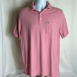Vineyard Vines Men’s Size Medium Pink Edgartown Polo Short Sleeves Button Shirt